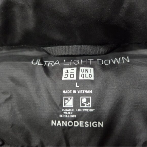 Uniqlo Ultra Light Womans Packable Down Jacket Black Size Large - Picture 8 of 11